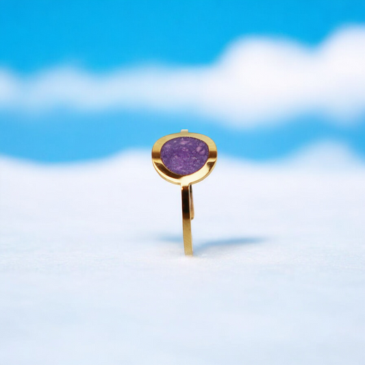 Drops Geburtsstein-Ring Gold Juni – Amethyst Hellviolett