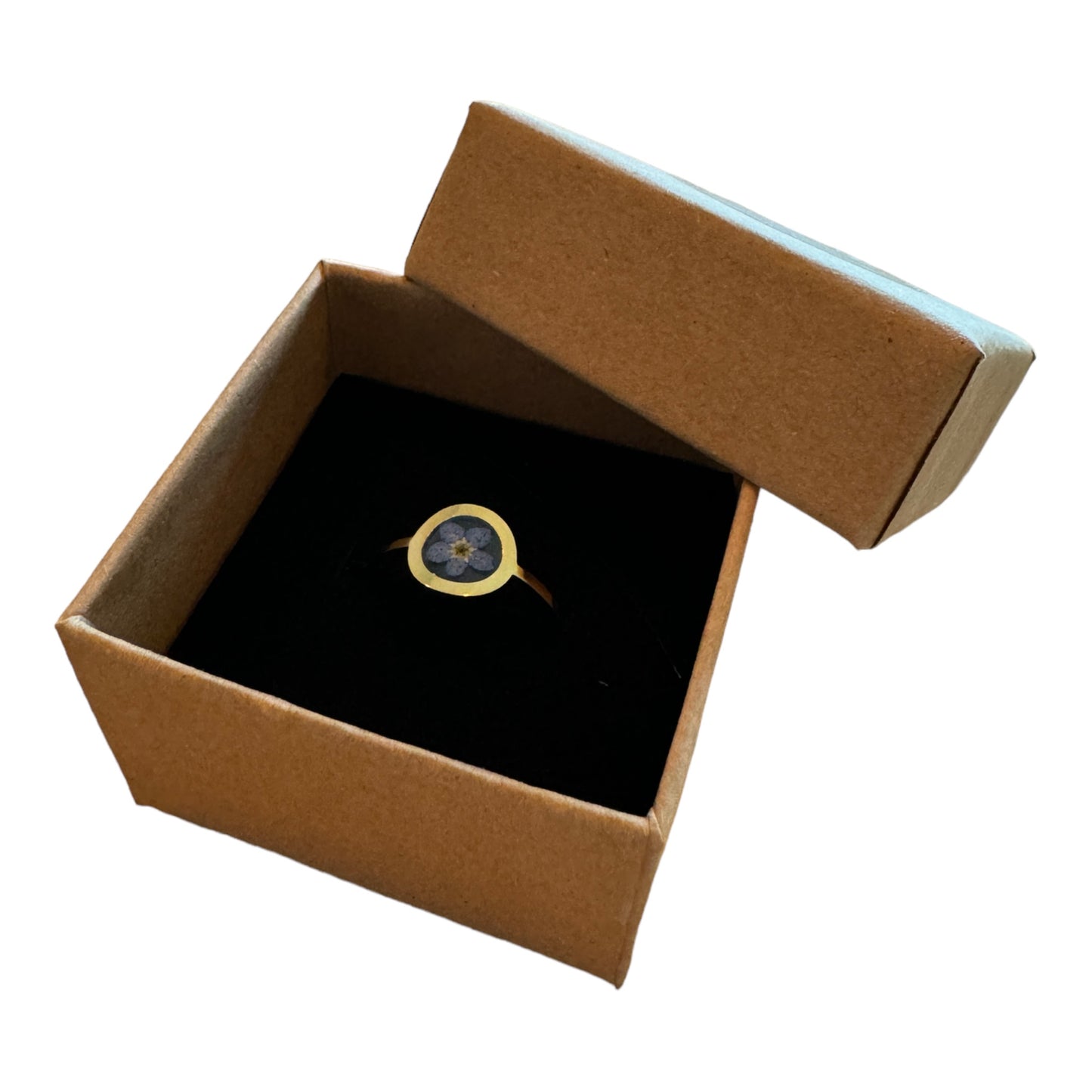 Drops Ring GeoS Forget Me Not Gold