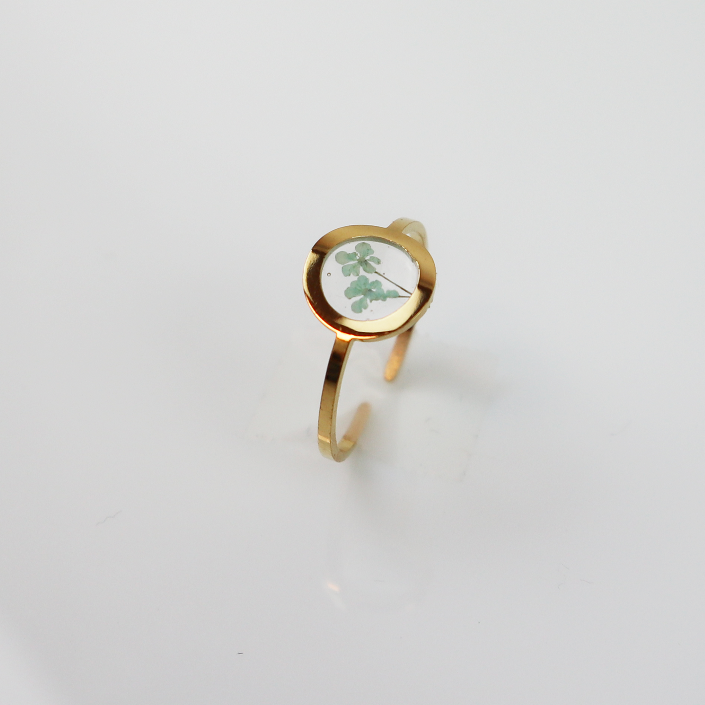 Drupt Ring GeoS Dille Mint Goud