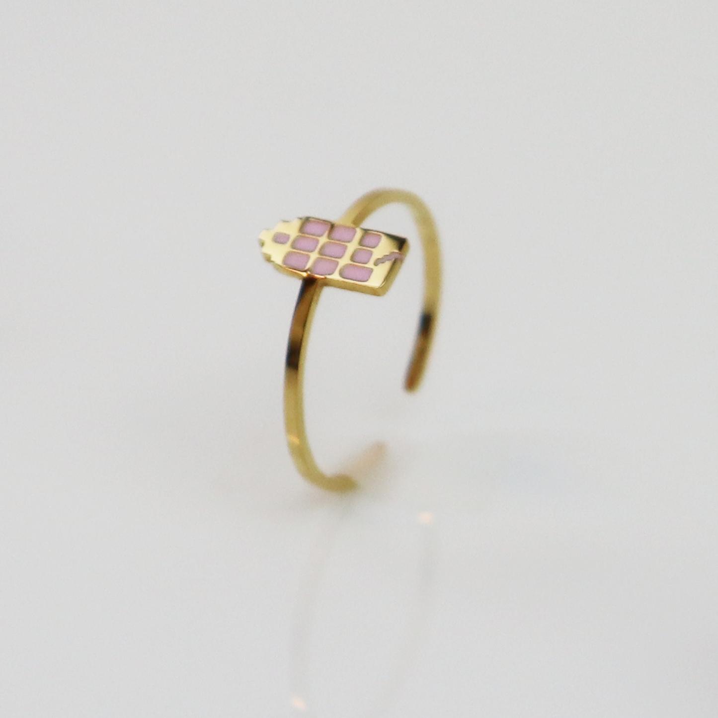 Drupt Ring Het Grachtenpandje Goud Roze